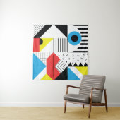 Geometric seamless pattern with abstract shapes wandkleed (In Situ (horizontaal))