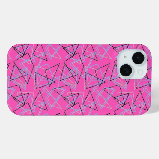 Geometric shapes in chalk on white Case-Mate iPhone case (Achterkant (horizontaal))