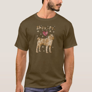 Geometric Shar Pei T-shirt