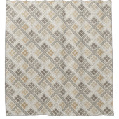 Geometric Shower Curtain Neutral Pastel Modern Douchegordijn (Voorkant)