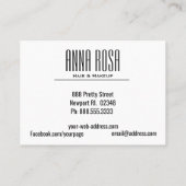 *~* Geometric Silver Girly Turquoise Waterverf Visitekaartje (Achterkant)