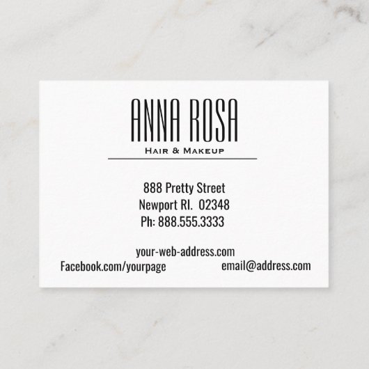 *~* Geometric Silver Girly Turquoise Waterverf Visitekaartje (Achterkant)