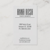 *~* Geometric Silver & Turquoise Waterverf Girly Visitekaartje (Achterkant)