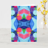 Geometric Skittles-Wenskaart Kaart (Gele Bloem)