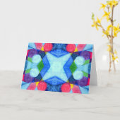 Geometric Skittles-Wenskaart Kaart (Gele Bloem)