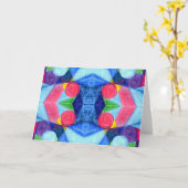 Geometric Skittles-Wenskaart Kaart (Gele Bloem)