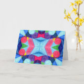 Geometric Skittles-Wenskaart Kaart (Gele Bloem)