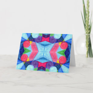 Geometric Skittles-Wenskaart Kaart
