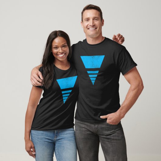 Geometric Sliced Triangle Line Shape Geometry Dist T-shirt (Unisex)
