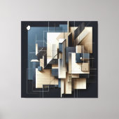 Geometric Spatial Framework Canvas Afdruk (Voorkant)