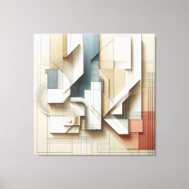 Geometric Spatial Harmony” Canvas Afdruk