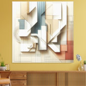 Geometric Spatial Harmony” Canvas Afdruk (Insitu (Woonkamer))