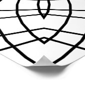 Geometric Spiral Mandala with Angular Web Lines Poster (Hoek)