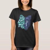 Geometric Split Wolf Face T-shirt (Voorkant)