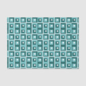 Geometric Squares Blue Pattern Tissuepapier (Voorkant)