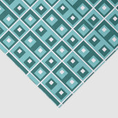 Geometric Squares Blue Pattern Tissuepapier (Detail)