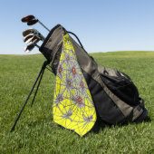 Geometric Star Grid – Premium Golf Towel Golfhanddoek (Groen)