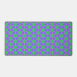 Geometric Starburst in Purple, Green and Yellow Bureaumat