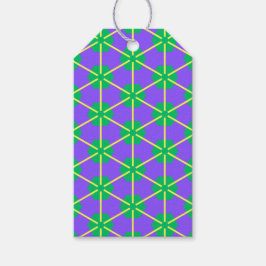 Geometric Starburst in Purple, Green and Yellow Cadeaulabel
