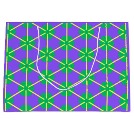 Geometric Starburst in Purple, Green and Yellow Groot Cadeauzakje
