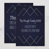 Geometric Starry Mountains kerst Invite Feestdagenkaart (Voorkant / Achterkant)