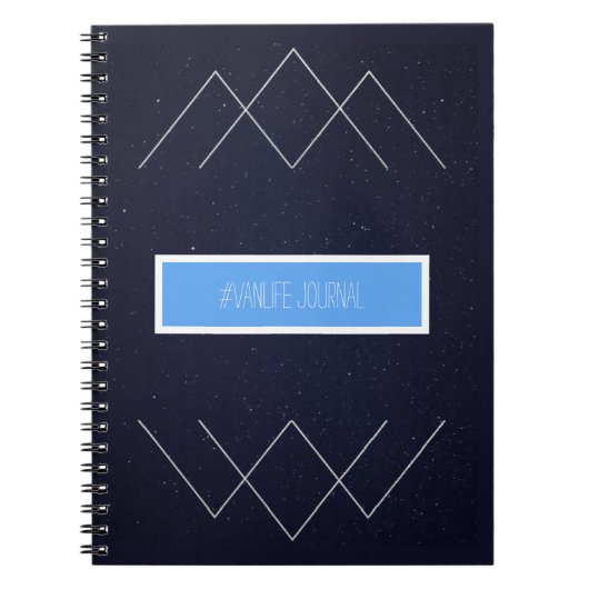 Geometric Starry Mountains #Vanlife Journal Notitieboek (Voorkant)