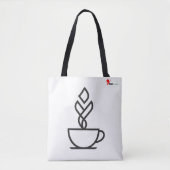 Geometric Steam Coffee Cup  – Minimalist Te Tote Bag (Voorkant)