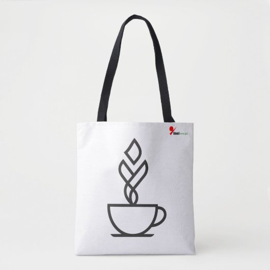 Geometric Steam Coffee Cup  – Minimalist Te Tote Bag (Voorkant)