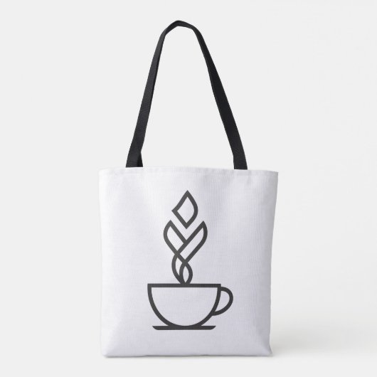 Geometric Steam Coffee Cup  – Minimalist Te Tote Bag (Achterkant)