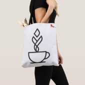 Geometric Steam Coffee Cup  – Minimalist Te Tote Bag (Dichtbij)