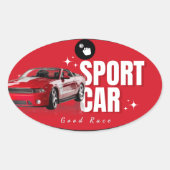  geometric sticker, pink green sticker, modern pat ovale sticker (Voorkant)