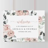 Geometric Stof Roze Trouwparty Welkom  Poster