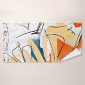 Geometric strokes abstraction. Abstract painting,  Badhanddoek (Badhanddoek)