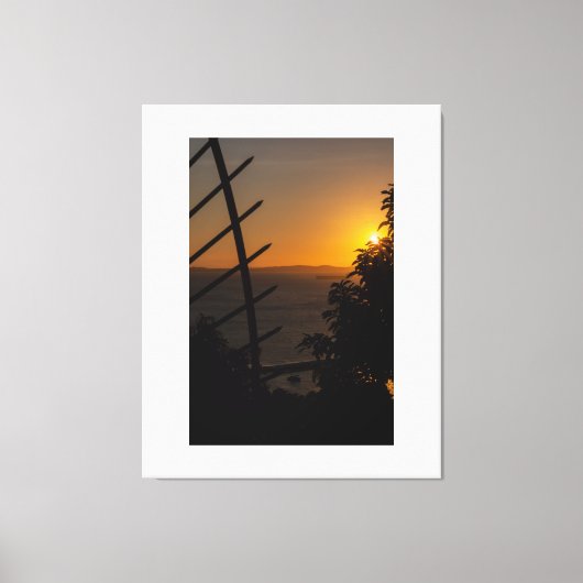 Geometric Sunset Canvas Afdruk (Voorkant)