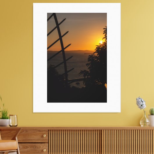 Geometric Sunset Canvas Afdruk (Insitu (Woonkamer))