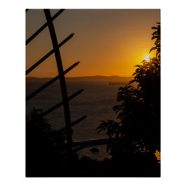 Geometric Sunset Perfect Poster