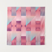 Geometric surface pattern with triangles, circles  wandkleed (Voorkant (horizontaal))