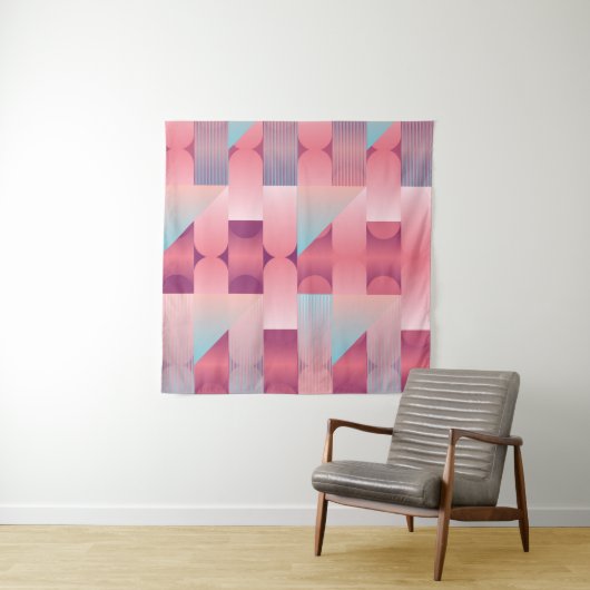 Geometric surface pattern with triangles, circles  wandkleed (In Situ (horizontaal))