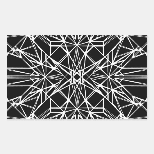 Geometric Symmetry Rechthoekige Sticker (Voorkant)