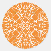 Geometric Symmetry Ronde Sticker (Voorkant)