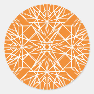 Geometric Symmetry Ronde Sticker