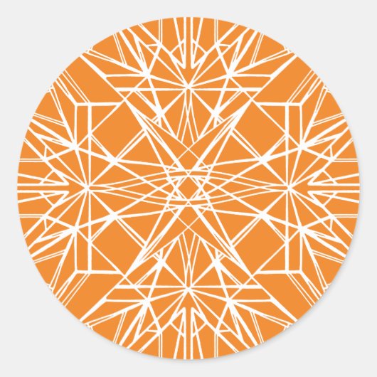Geometric Symmetry Ronde Sticker (Voorkant)
