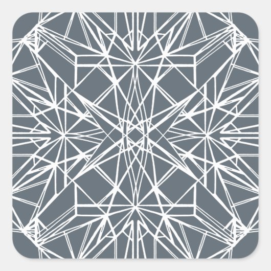 Geometric Symmetry Vierkante Sticker (Voorkant)