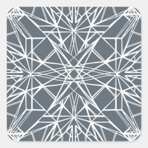 Geometric Symmetry Vierkante Sticker