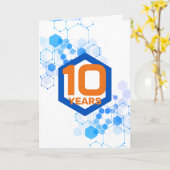 Geometric tech universeel jaar werknemersjubileum kaart (Gele Bloem)