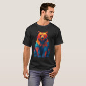 Geometric teddy bear tshirt trending design (Voorkant volledig)