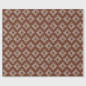 Geometric Terracotta Red Christmas Wrapping Paper  Cadeaupapier (Vlak)