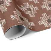 Geometric Terracotta Red Christmas Wrapping Paper  Cadeaupapier (Rol Hoek)