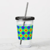 Geometric Topography - Acrylic Tumbler Acryl Drinkbeker (Achterkant)