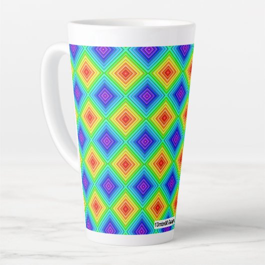 Geometric Topography - Latte Mug Latte Mok (Linkerhoek)
